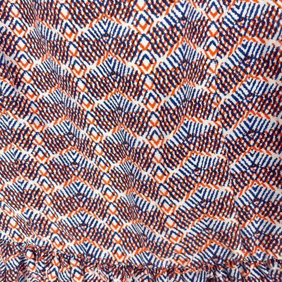 Joie Dress Womens S Multicolor Silk Linen Blend‎ Orange Blue Career Casual - Picture 5 of 8